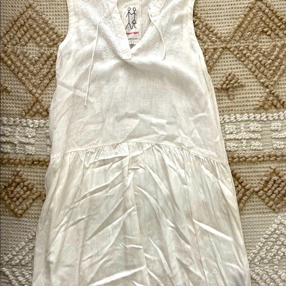 Johnny Was White Linen Tunic or Dress - Picture 1 of 2